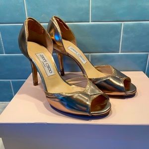 Jimmy Choo Metallic Define Gold Mirrored D’Orsay